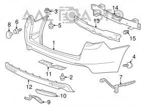 Відбивач заднього бампера правий Honda CRV 12-16