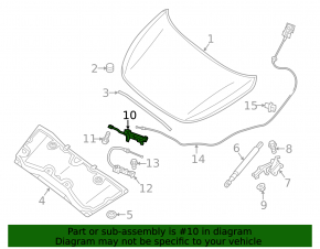 Замок капота Nissan Pathfinder 13-20 с датчиком