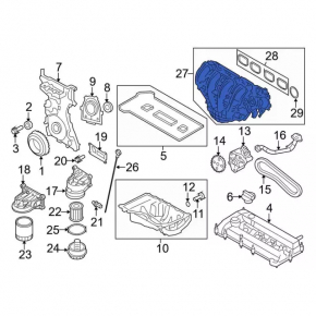 Коллектор впускной Ford Fusion mk5 13-20 2.5