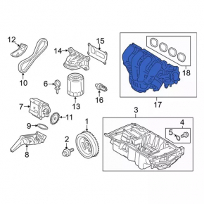 Коллектор впускной Ford Fusion mk5 13-20 2.5