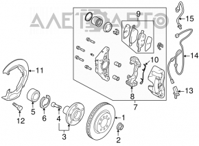 Суппорт в сборе передний левый Mazda 3 MPS 09-13