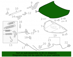 Капот голый Lexus RX350 RX350h RX450h+ RX500h 23-26 сталь