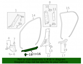 Накладка порога передняя левая Lexus CT200h 11-17 черная с хромом, F Sport