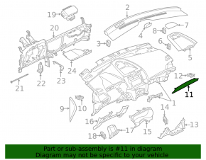 Молдинг передней панели Ford Edge 19-24 под карбон