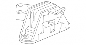 Подушка двигателя левая Chevrolet Volt 11-15