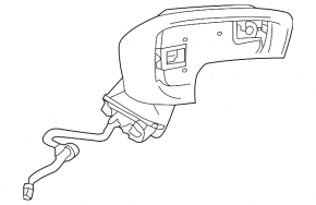 Зеркало боковое левое в сборе Mazda CX-3 16-21 6 пинов