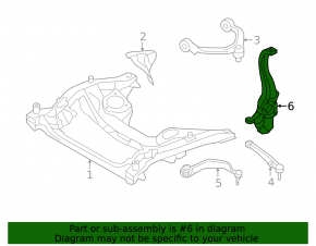 Цапфа передняя правая BMW 7 G11 G12 16-19 RWD