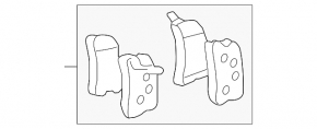 Колодки тормозные задние Lexus RX300 RX330 RX350 RX400H 04-09