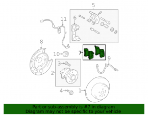 Колодки тормозные задние Lexus RX300 RX330 RX350 RX400H 04-09