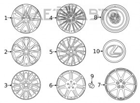 Гайка колісна 5 шт d21 M12x1.5 Toyota Venza 21-