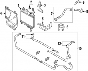 Воздуховод дополнительного радиатора Mazda CX-90 24-26 3.3