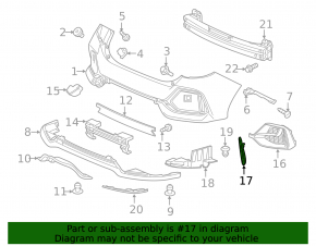Катафот відбивач заднього бампера правий Honda Civic X FK 17-21 5D Si