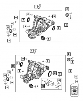 Задний дифференциал редуктор Jeep Grand Cherokee WK2 14-22 RWD 3.6 85к, порван сайлент