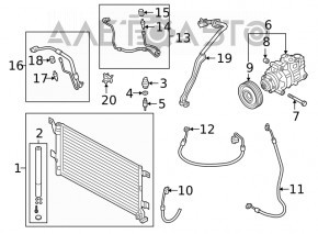 Трубка кондиционера компрессор-печка вторая Audi A5 F5 18-25 2.0T, MHEV