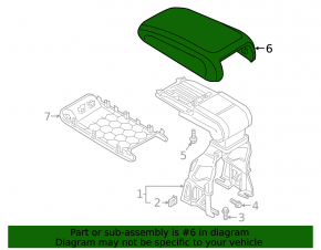 Подлокотник Audi Q3 83A 19-25 кожа коричневая