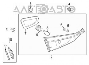 Фонарь внутренний крышка багажника правый Mazda 3 14-16 BM led