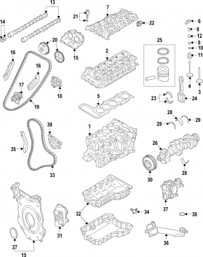Блок циліндрів голий VW Jetta 11-14 USA 2.5