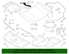 Петля капота правая Subaru Outback 20-23