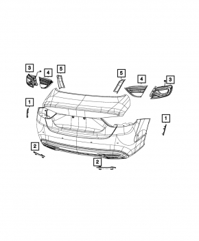 Отражатель задний левый Chrysler 200 15-17