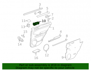 Ручка двери внутренняя задняя левая Mercedes W164 ML