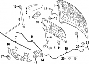 Капот голый Ford Mustang 24-26