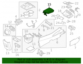 Подлокотник Hyundai Tucson 22-26 кожа черная, под химчистку