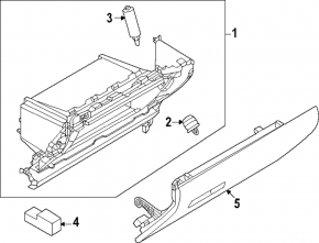 Перчаточный ящик, бардачок Mazda CX-90 24-26 черный