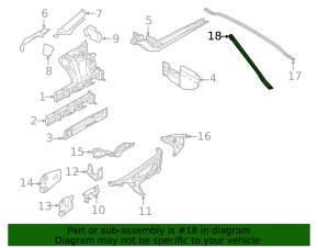 Распорка передних стаканов задняя правая BMW X1 F48 16-22