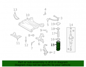 Пружина передняя левая Infiniti G25 G35 G37 4d 06-15