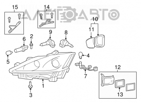 Фара передняя левая Lexus IS250 IS350 06-08 галоген