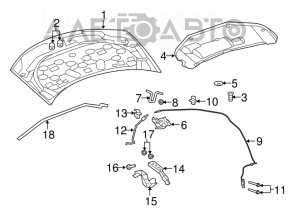 Петля капота правая Chrysler 200 4d 11-14