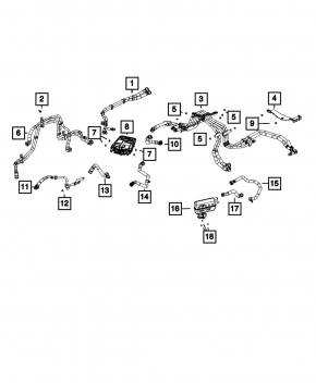 Патрубок системы охлаждения Jeep Grand Cherokee WL 22-26 PHEV