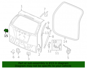 Ручка двери багажника с кнопкой Honda CRV 15-16 keyless