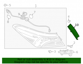 Накладка фонаря внешнего крыло задняя левая Toyota Camry v70 18-18 Japan built