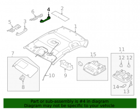 Ручка потолка задняя левая Hyundai Elantra 21-26 черная