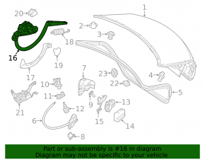 Петля крышки багажника правая Mercedes W213 E 17-23