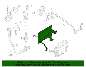 Кронштейн блока ECU компьютера двигателя Kia Sportage 17-22