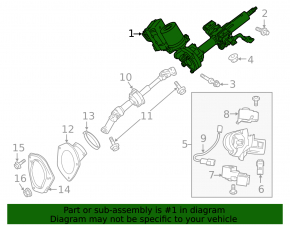 Рулевая колонка ЭУР Toyota Sienna 17-20 без start/stop