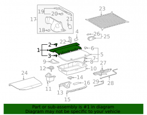 Пол багажника задний Toyota Prius 20 04-09 серый