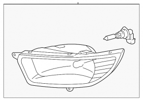 Протитуманна фара ПТФ права Toyota Camry 05-06