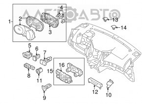 Кнопка зажигания Start-Stop Hyundai Sonata 11-15