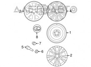 Диск колесный R17 х 7J ET45 5*114.3 Lexus ES350