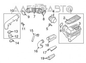 Повітропровід від фільтра VW CC 09-17