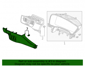 Накладка коленей водителя Honda Civic XI FE/FL 22-26 черная