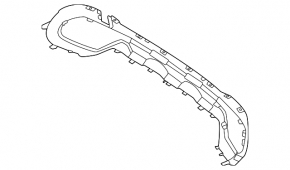 Накладка губы заднего бампера Mercedes GLC-class X254 23-25 AMG pkg, night pkg