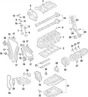 Шестерня коленвала VW Passat b8 16-19 USA 1.8 TFSI