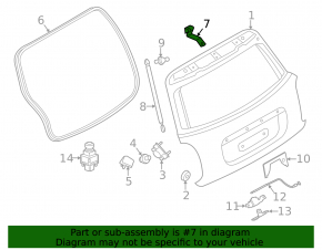Петля двери багажника правая Mini Cooper F56 3d 14-24