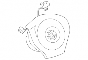 Подушка безпеки airbag в кермо водійська VW Passat 20-22 чорна