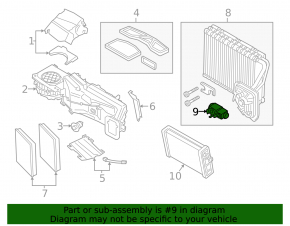 Клапан печки кондиционера BMW 7 G11 G12 16-22
