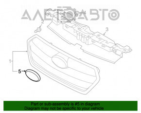 Эмблема решетки радиатора grill Subaru Outback 15-19